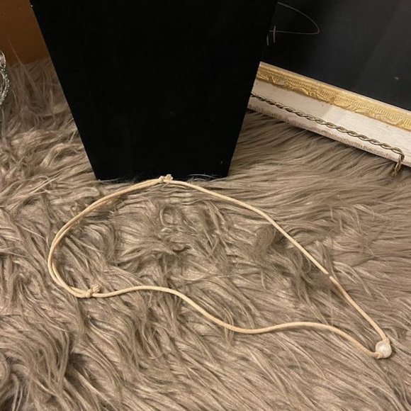 Fabric and Pearl Charm Necklace - Picture 3 of 4